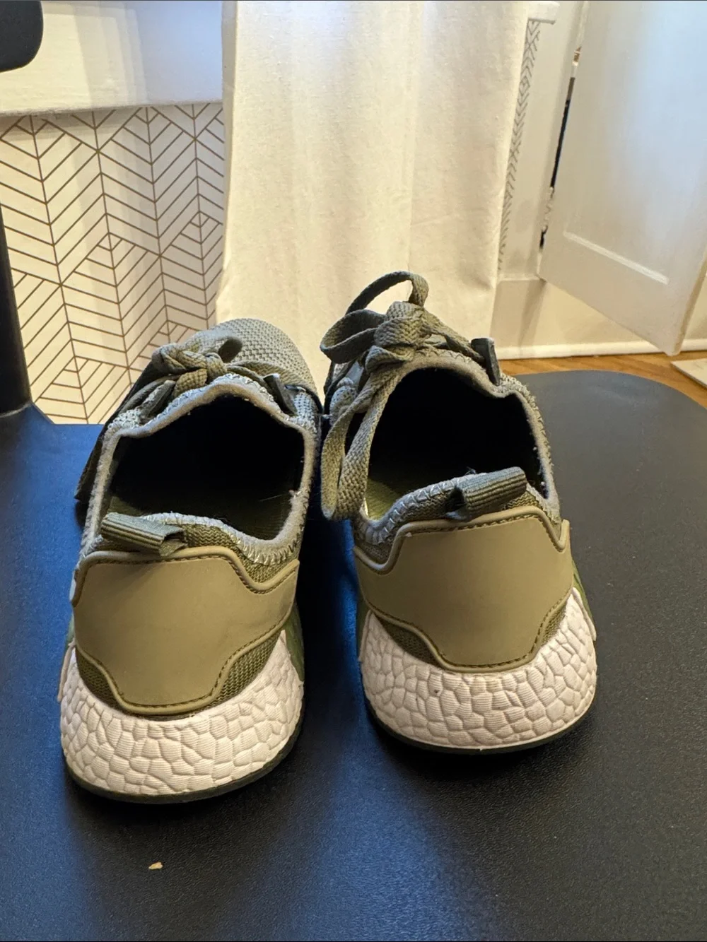 Olive Green Mesh Sneakers